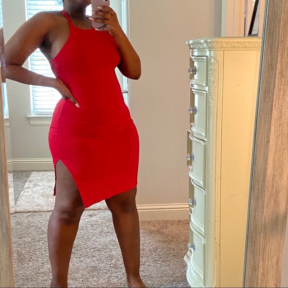 Knee Length Halter Dress